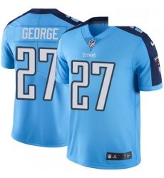 Mens Nike Tennessee Titans 27 Eddie George Limited Light Blue Rush Vapor Untouchable NFL Jersey