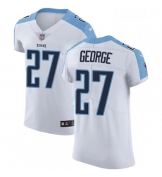 Mens Nike Tennessee Titans 27 Eddie George White Vapor Untouchable Elite Player NFL Jersey