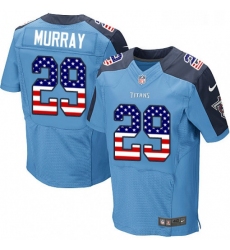 Mens Nike Tennessee Titans 29 DeMarco Murray Elite Light Blue Home USA Flag Fashion NFL Jersey