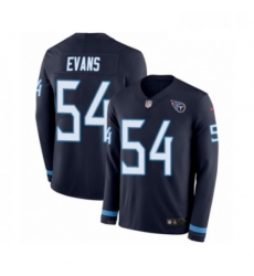 Mens Nike Tennessee Titans 54 Rashaan Evans Limited Navy Blue Therma Long Sleeve NFL Jersey