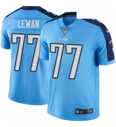 Mens Nike Tennessee Titans 77 Taylor Lewan Limited Light Blue Rush Vapor Untouchable NFL Jersey