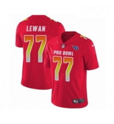 Mens Nike Tennessee Titans 77 Taylor Lewan Limited Red AFC 2019 Pro Bowl NFL Jersey