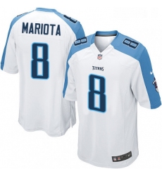 Mens Nike Tennessee Titans 8 Marcus Mariota Game White NFL Jersey