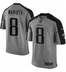 Mens Nike Tennessee Titans 8 Marcus Mariota Limited Gray Gridiron NFL Jersey