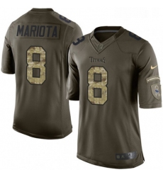 Mens Nike Tennessee Titans 8 Marcus Mariota Limited Green Salute to Service NFL Jersey