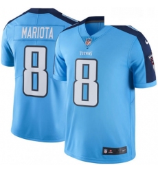 Mens Nike Tennessee Titans 8 Marcus Mariota Limited Light Blue Rush Vapor Untouchable NFL Jersey