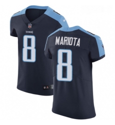 Mens Nike Tennessee Titans 8 Marcus Mariota Navy Blue Alternate Vapor Untouchable Elite Player NFL Jersey