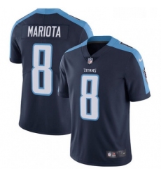 Mens Nike Tennessee Titans 8 Marcus Mariota Navy Blue Alternate Vapor Untouchable Limited Player NFL Jersey