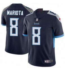 Mens Nike Tennessee Titans 8 Marcus Mariota Navy Blue Team Color Vapor Untouchable Limited Player 2018 NFL Jersey