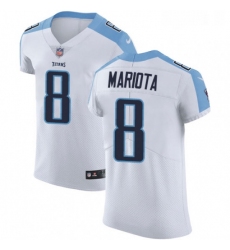 Mens Nike Tennessee Titans 8 Marcus Mariota White Vapor Untouchable Elite Player NFL Jersey