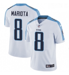 Mens Nike Tennessee Titans 8 Marcus Mariota White Vapor Untouchable Limited Player NFL Jersey
