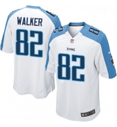 Mens Nike Tennessee Titans 82 Delanie Walker Game White NFL Jersey