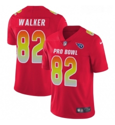Mens Nike Tennessee Titans 82 Delanie Walker Limited Red 2018 Pro Bowl NFL Jersey
