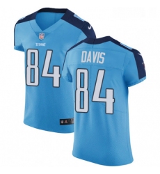 Mens Nike Tennessee Titans 84 Corey Davis Light Blue Team Color Vapor Untouchable Elite Player NFL Jersey