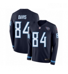 Mens Nike Tennessee Titans 84 Corey Davis Limited Navy Blue Therma Long Sleeve NFL Jersey