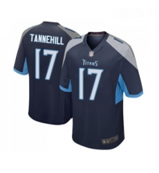 Mens Tennessee Titans 17 Ryan Tannehill Game Navy Blue Team Color Football Jersey