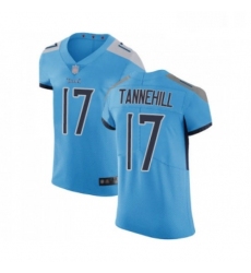 Mens Tennessee Titans 17 Ryan Tannehill Light Blue Alternate Vapor Untouchable Elite Player Football Jersey