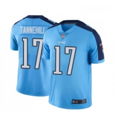 Mens Tennessee Titans 17 Ryan Tannehill Limited Light Blue Rush Vapor Untouchable Football Jersey
