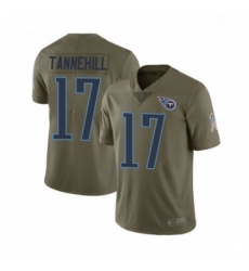 Mens Tennessee Titans 17 Ryan Tannehill Limited Olive 2017 Salute to Service Football Jersey