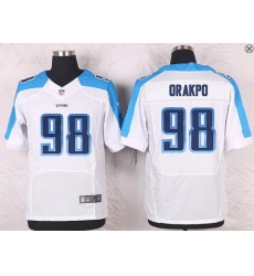 Mens Tennessee Titans #98 Brian Orakpo White Road NFL Nike Elite Jersey