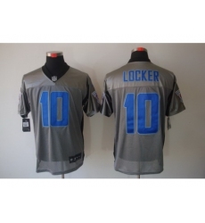Nike Tennessee Titans 10 Jake Locker Grey Elite Shadow NFL Jersey