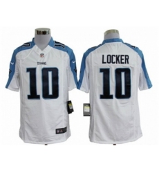 Nike Tennessee Titans 10 Jake Locker whitw Game Jersey