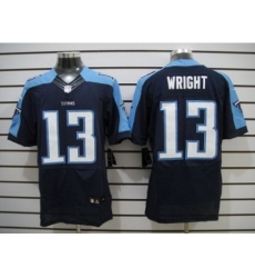 Nike Tennessee Titans 13 Kendall Wright Dark Blue Elite NFL Jersey