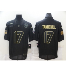 Nike Tennessee Titans 17 Ryan Tannehill Black 2020 Salute To Service Limited Jersey