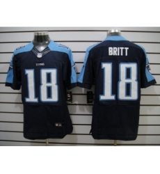 Nike Tennessee Titans 18 Kenny Britt Dark Blue Elite NFL Jersey
