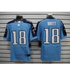 Nike Tennessee Titans 18 Kenny Britt Light Blue Elite NFL Jersey