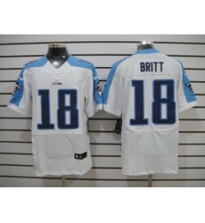 Nike Tennessee Titans 18 Kenny Britt White Elite NFL Jersey