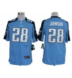 Nike Tennessee Titans 28 Chris Johnson Light Blue Limited NFL Jersey