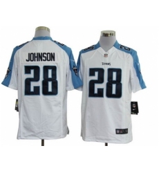 Nike Tennessee Titans 28 Chris Johnson White Game Jersey
