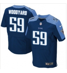 Nike Tennessee Titans #59 Wesley Woodyard Navy Blue Alternate Mens Stitched NFL Elite Jersey