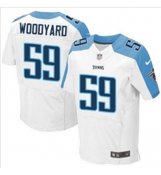 Nike Tennessee Titans #59 Wesley Woodyard White Mens Stitched NFL Elite Jersey