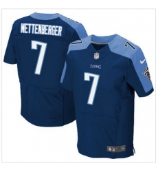 Nike Tennessee Titans #7 Zach Mettenberger Navy Blue Alternate Mens Stitched NFL Elite Jersey