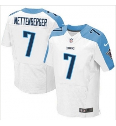 Nike Tennessee Titans #7 Zach Mettenberger White Mens Stitched NFL Elite Jersey