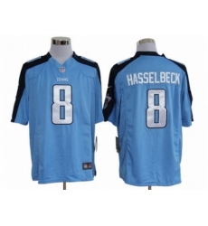 Nike Tennessee Titans 8 Matt Hasselbeck Blue Game Jersey
