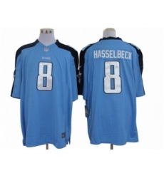 Nike Tennessee Titans 8 Matt Hasselbeck Blue Limited NFL Jersey