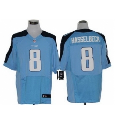Nike Tennessee Titans 8 Matt Hasselbeck Light Blue Elite NFL Jersey