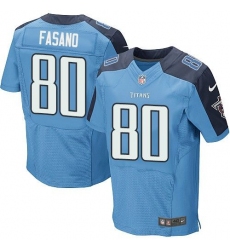 Nike Tennessee Titans #80 Anthony Fasano Light Blue Team Color Men 27s Stitched NFL Elite Jersey