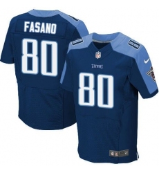 Nike Tennessee Titans #80 Anthony Fasano Navy Blue Alternate Men 27s Stitched NFL Elite Jersey