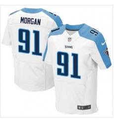 Nike Tennessee Titans #91 Derrick Morgan White Mens Stitched NFL Elite Jersey
