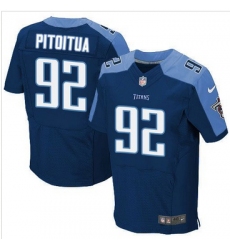 Nike Tennessee Titans #92 Ropati Pitoitua Navy Blue Alternate Mens Stitched NFL Elite Jersey