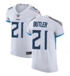 Nike Titans #21 Malcolm Butler White Mens Stitched NFL Vapor Untouchable Elite Jersey