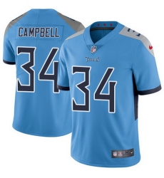 Nike Titans #34 Earl Campbell Light Blue Team Color Mens Stitched NFL Vapor Untouchable Limited Jersey
