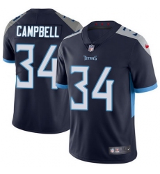 Nike Titans #34 Earl Campbell Navy Blue Alternate Mens Stitched NFL Vapor Untouchable Limited Jersey