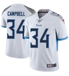 Nike Titans #34 Earl Campbell White Mens Stitched NFL Vapor Untouchable Limited Jersey