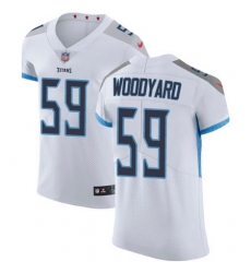 Nike Titans #59 Wesley Woodyard White Mens Stitched NFL Vapor Untouchable Elite Jersey