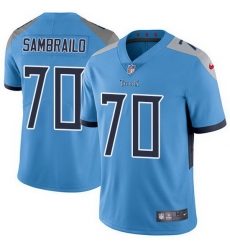 Nike Titans 70 Ty Sambrailo Light Blue Alternate Men Stitched NFL Vapor Untouchable Limited Jersey